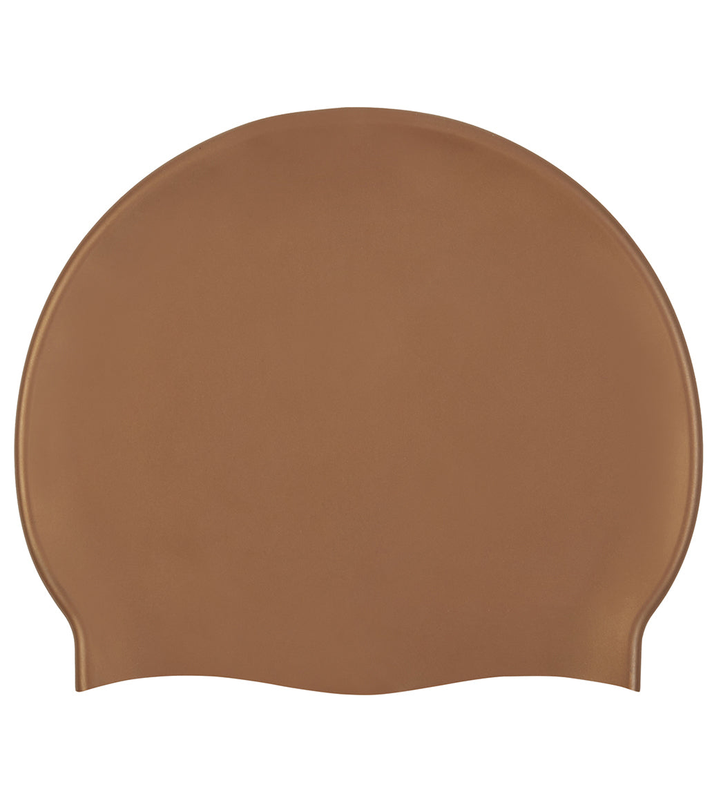 Sporti Solid Metallic Silicone Swim Cap