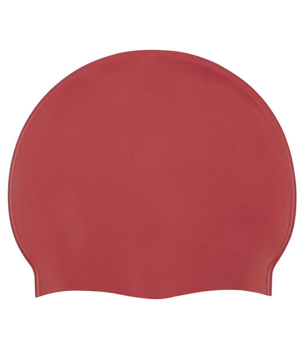 Sporti Solid Metallic Silicone Swim Cap