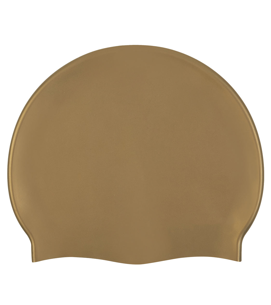 Sporti Solid Metallic Silicone Swim Cap