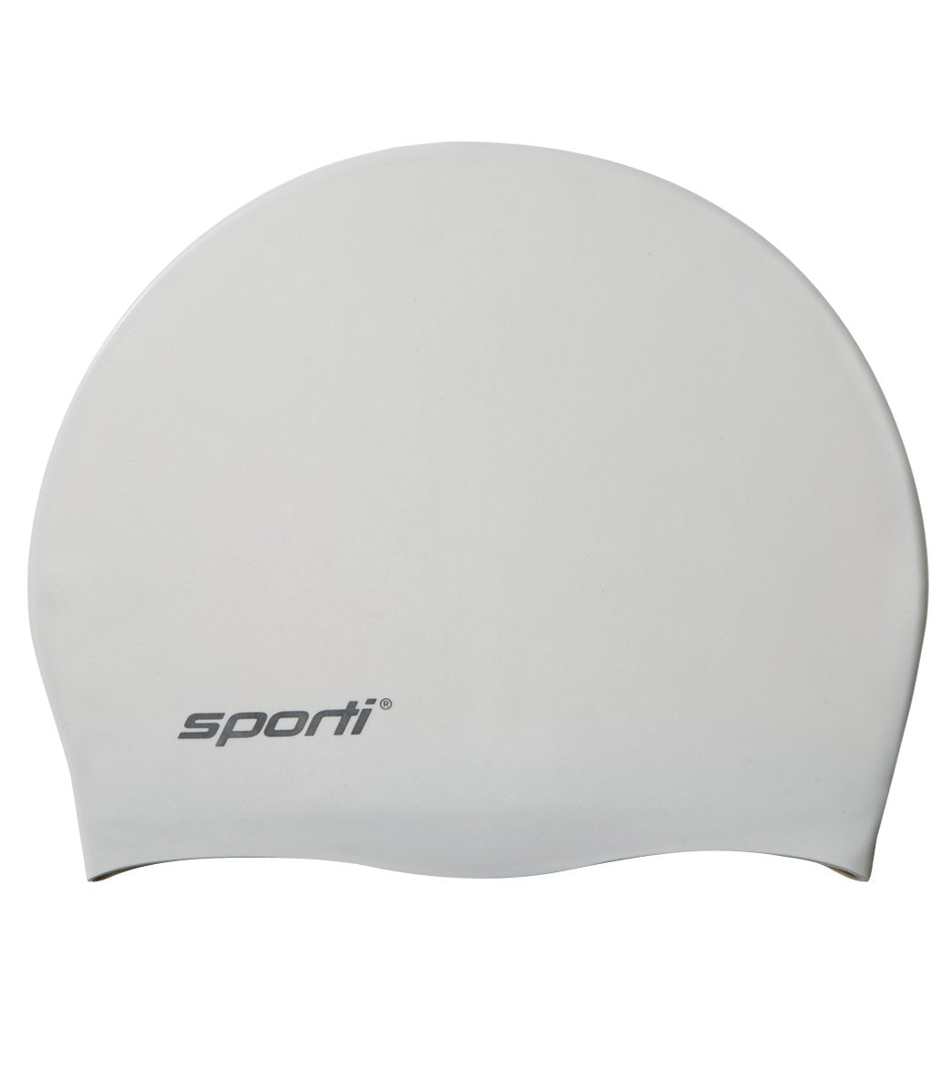 Sporti Solid Metallic Silicone Swim Cap