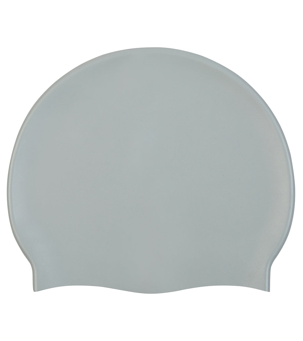 Sporti Solid Metallic Silicone Swim Cap