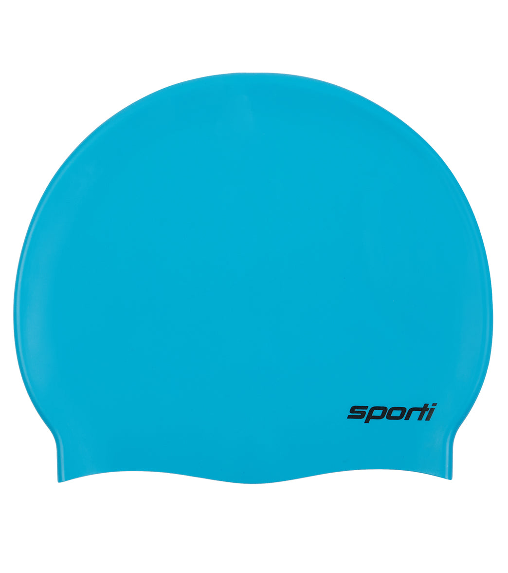 Sporti Solid Neon Silicone Swim Cap