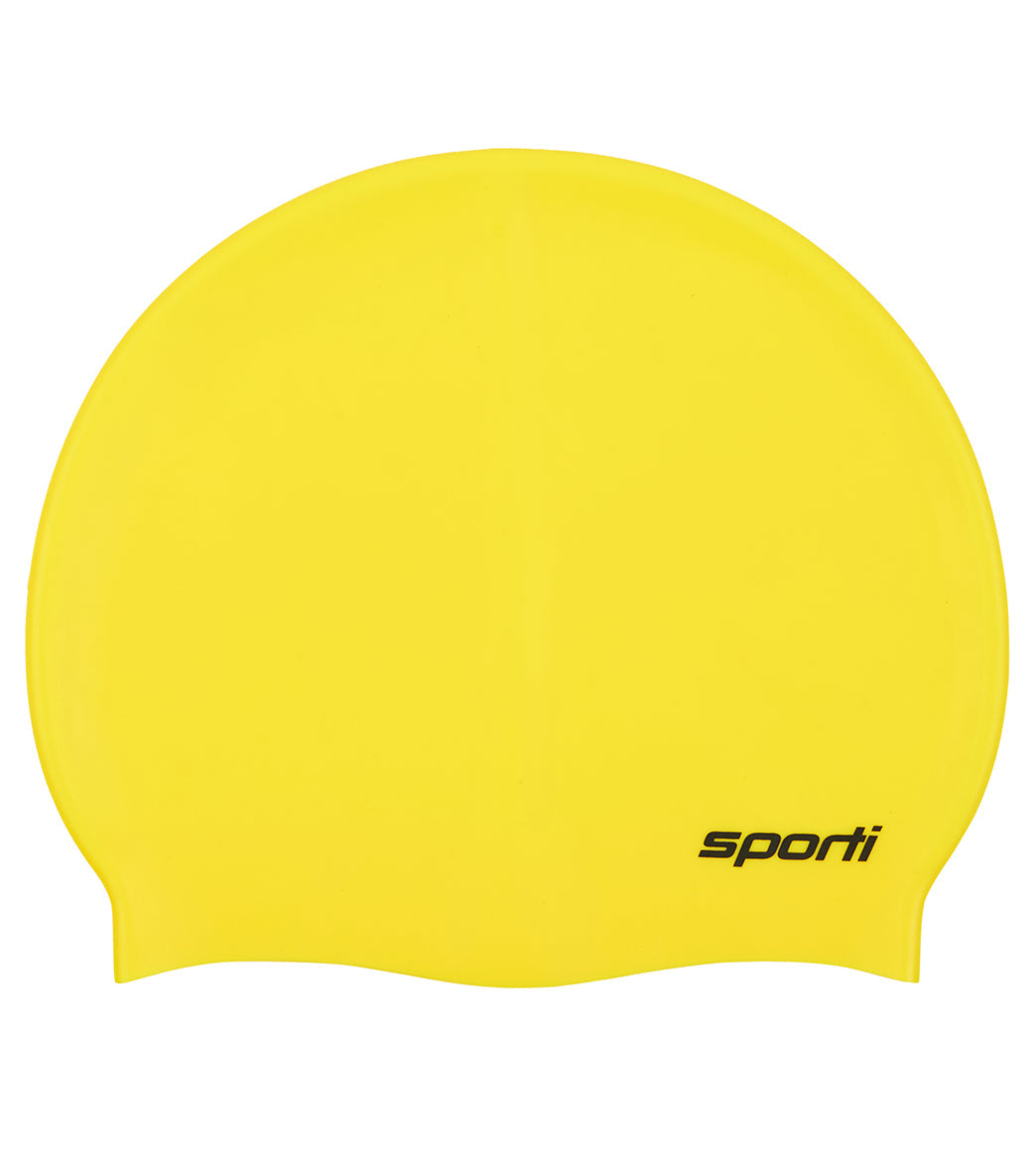 Sporti Solid Neon Silicone Swim Cap