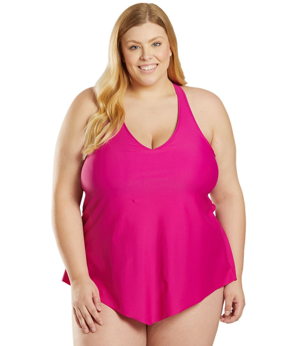 Sporti Plus Size Sofia Flowy Racerback Tankini Top