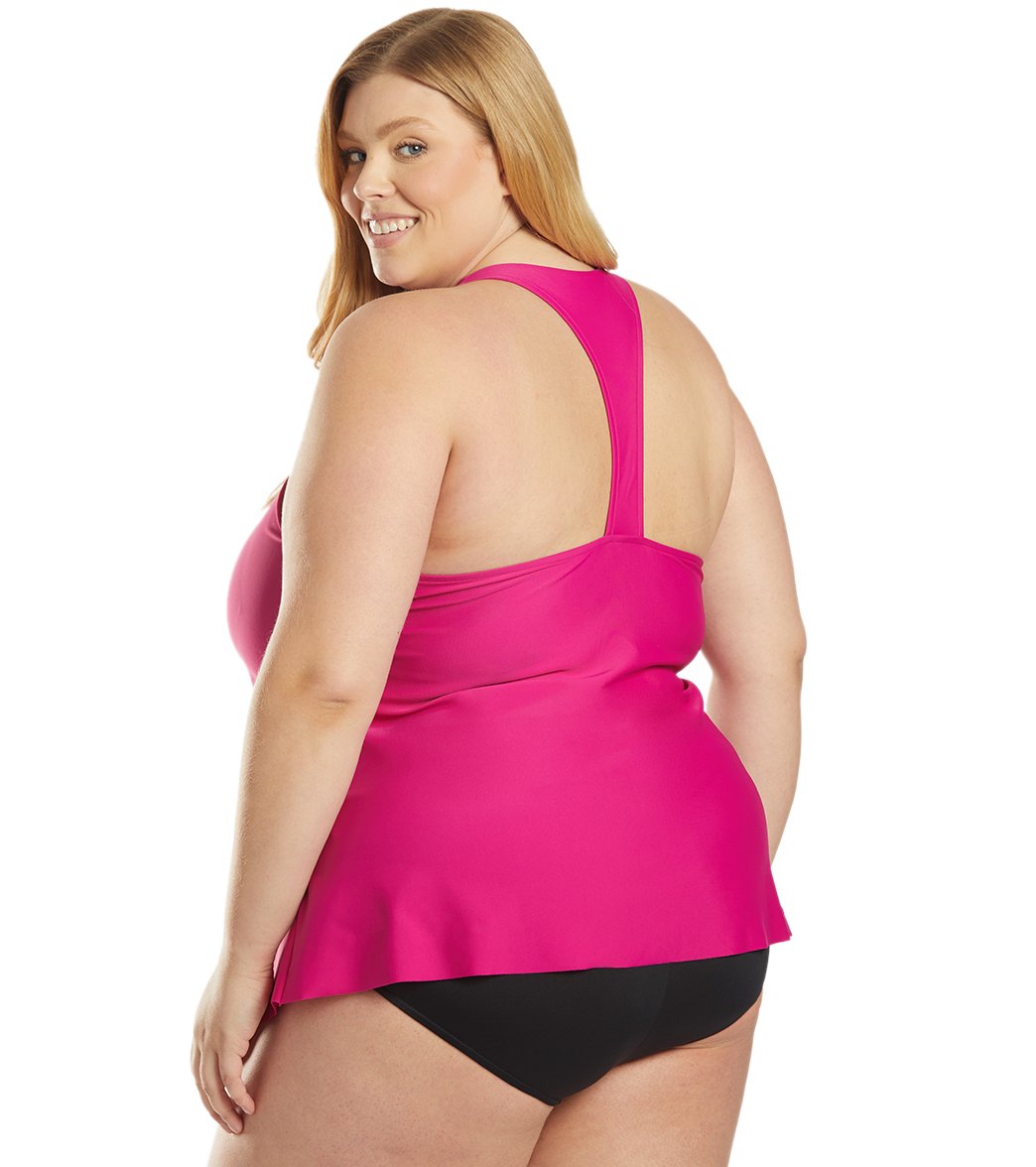 Sporti Plus Size Sofia Flowy Racerback Tankini Top