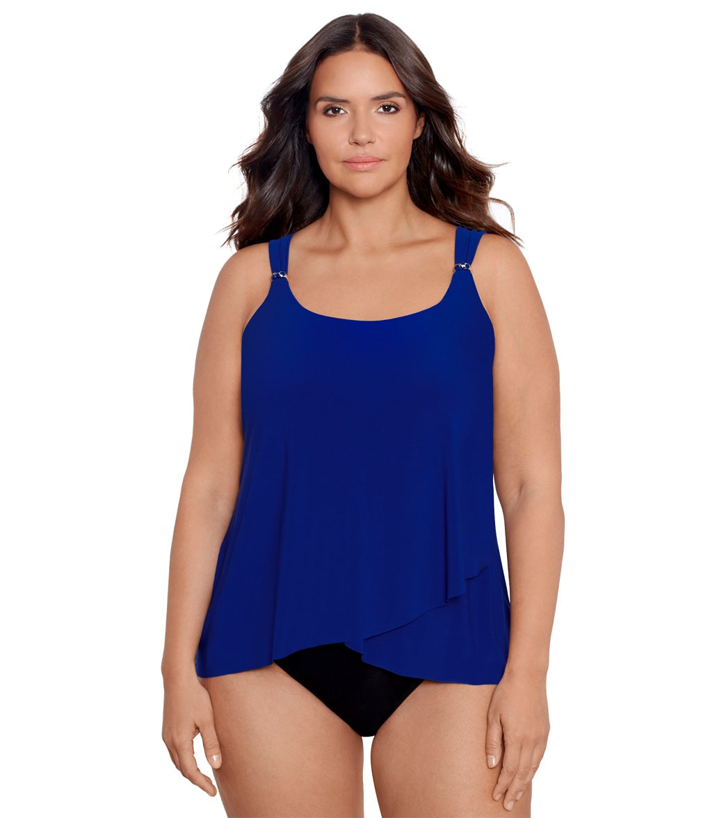 Miraclesuit Plus Size Razzle Dazzle Tankini Top