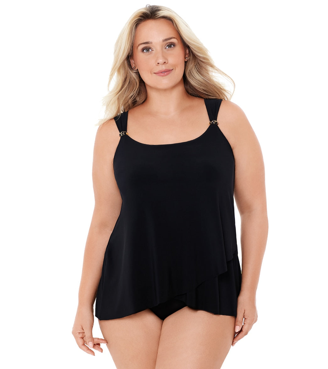 Miraclesuit Plus Size Razzle Dazzle Tankini Top
