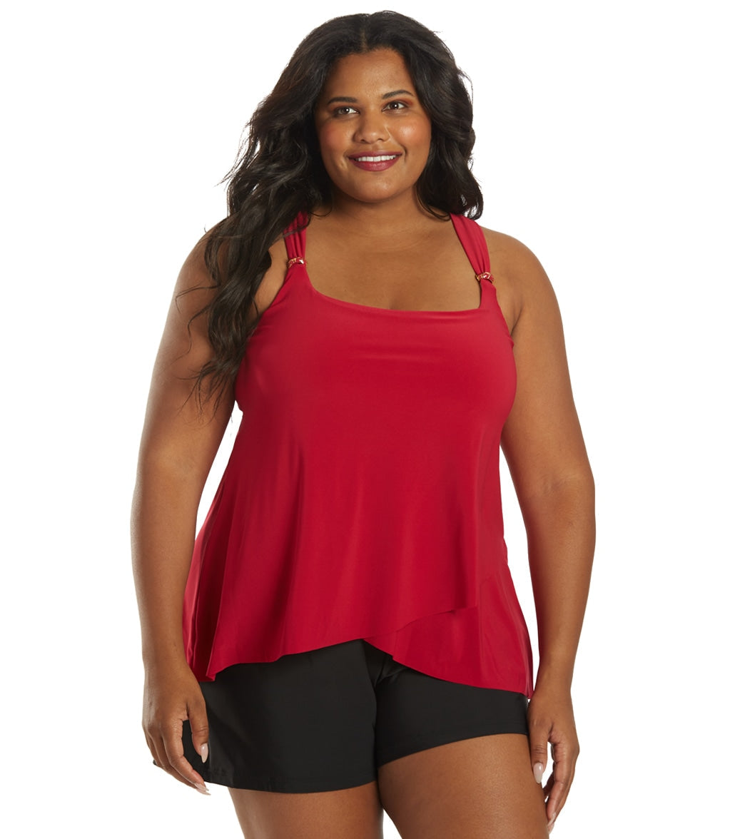 Miraclesuit Plus Size Razzle Dazzle Tankini Top