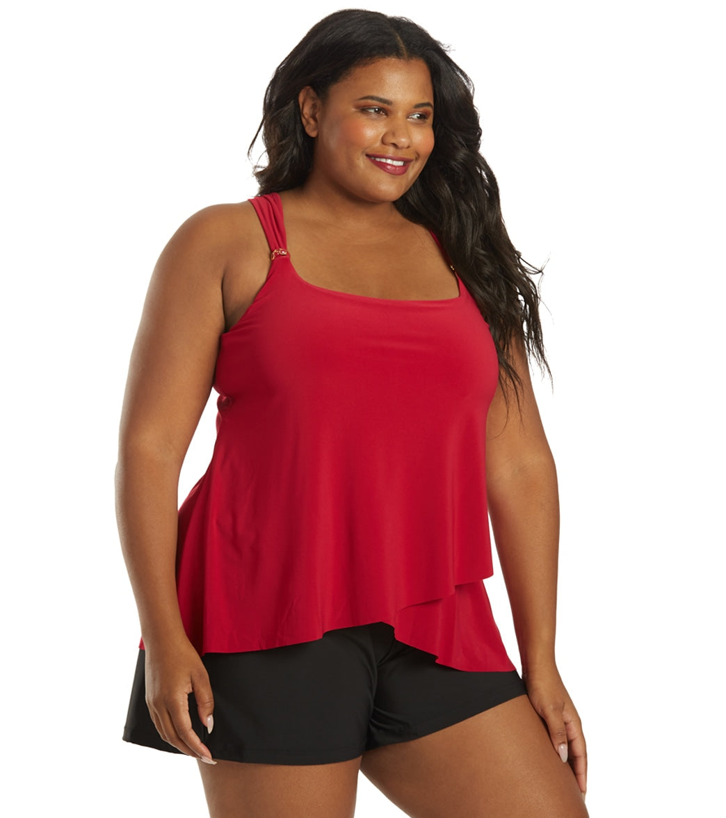Miraclesuit Plus Size Razzle Dazzle Tankini Top