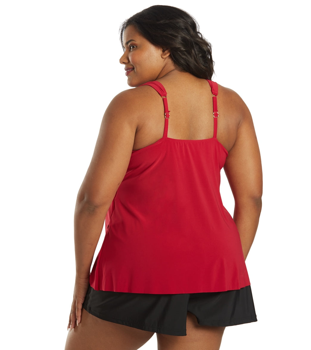Miraclesuit Plus Size Razzle Dazzle Tankini Top