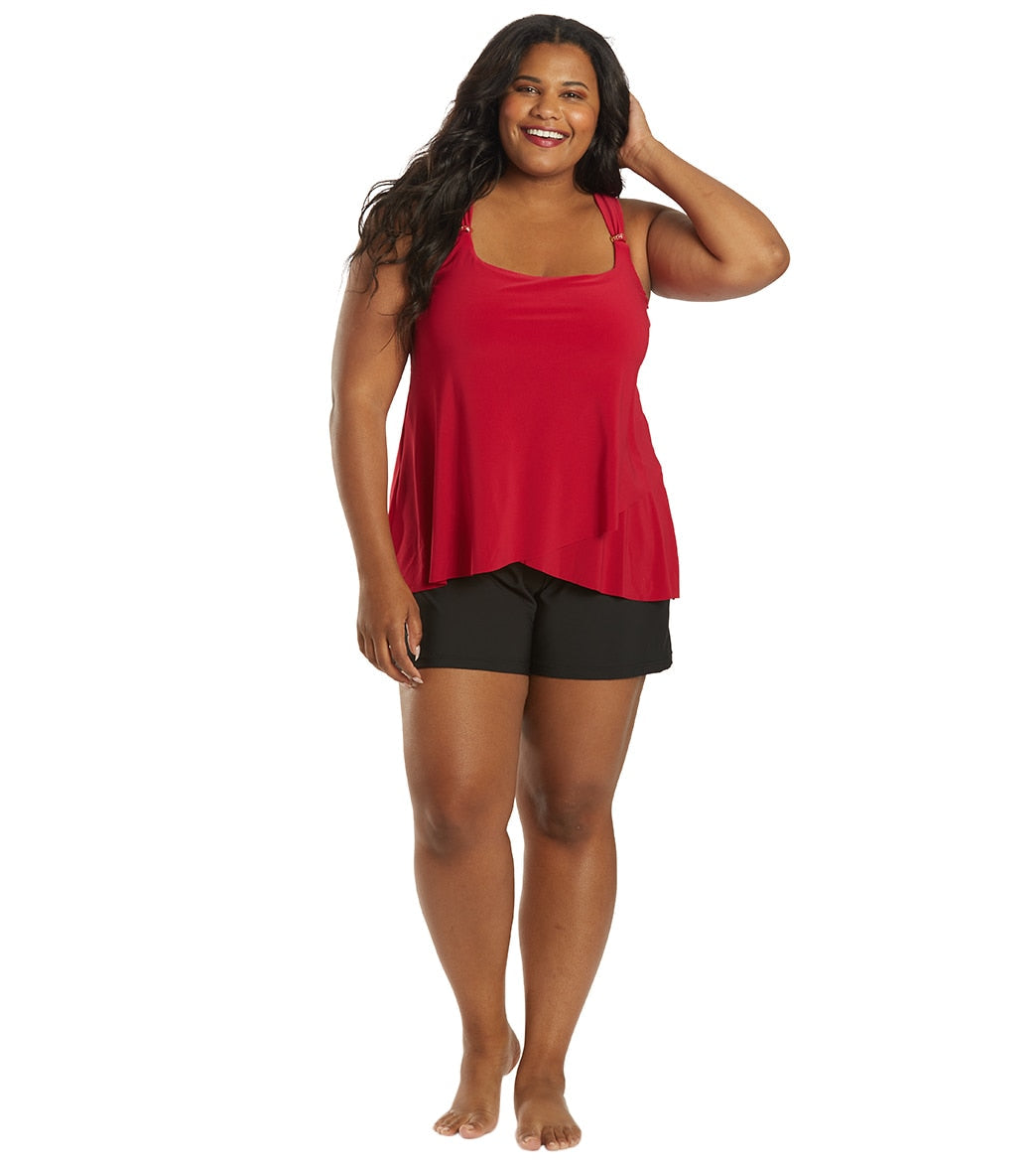 Miraclesuit Plus Size Razzle Dazzle Tankini Top