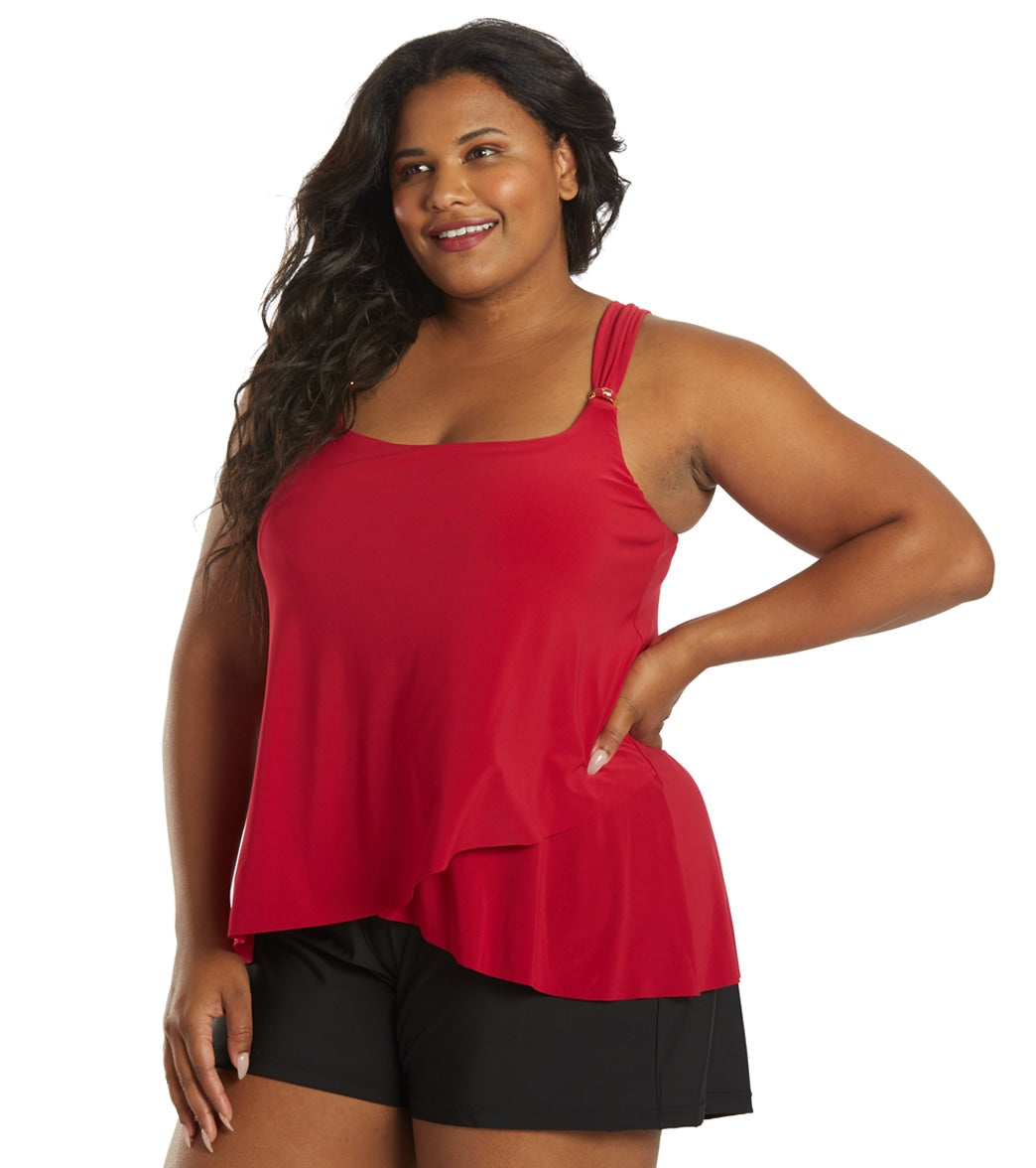 Miraclesuit Plus Size Razzle Dazzle Tankini Top