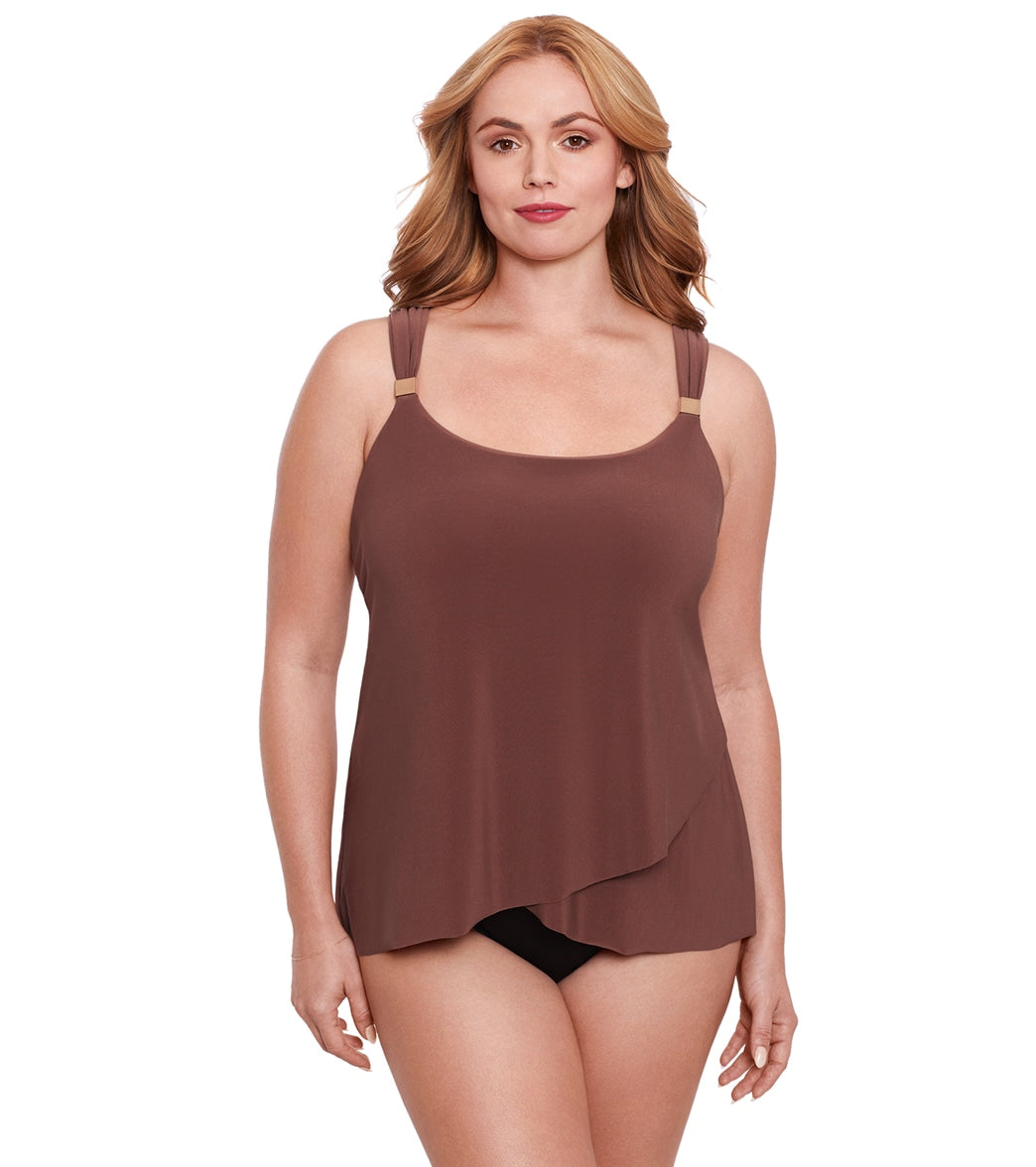 Miraclesuit Plus Size Razzle Dazzle Tankini Top