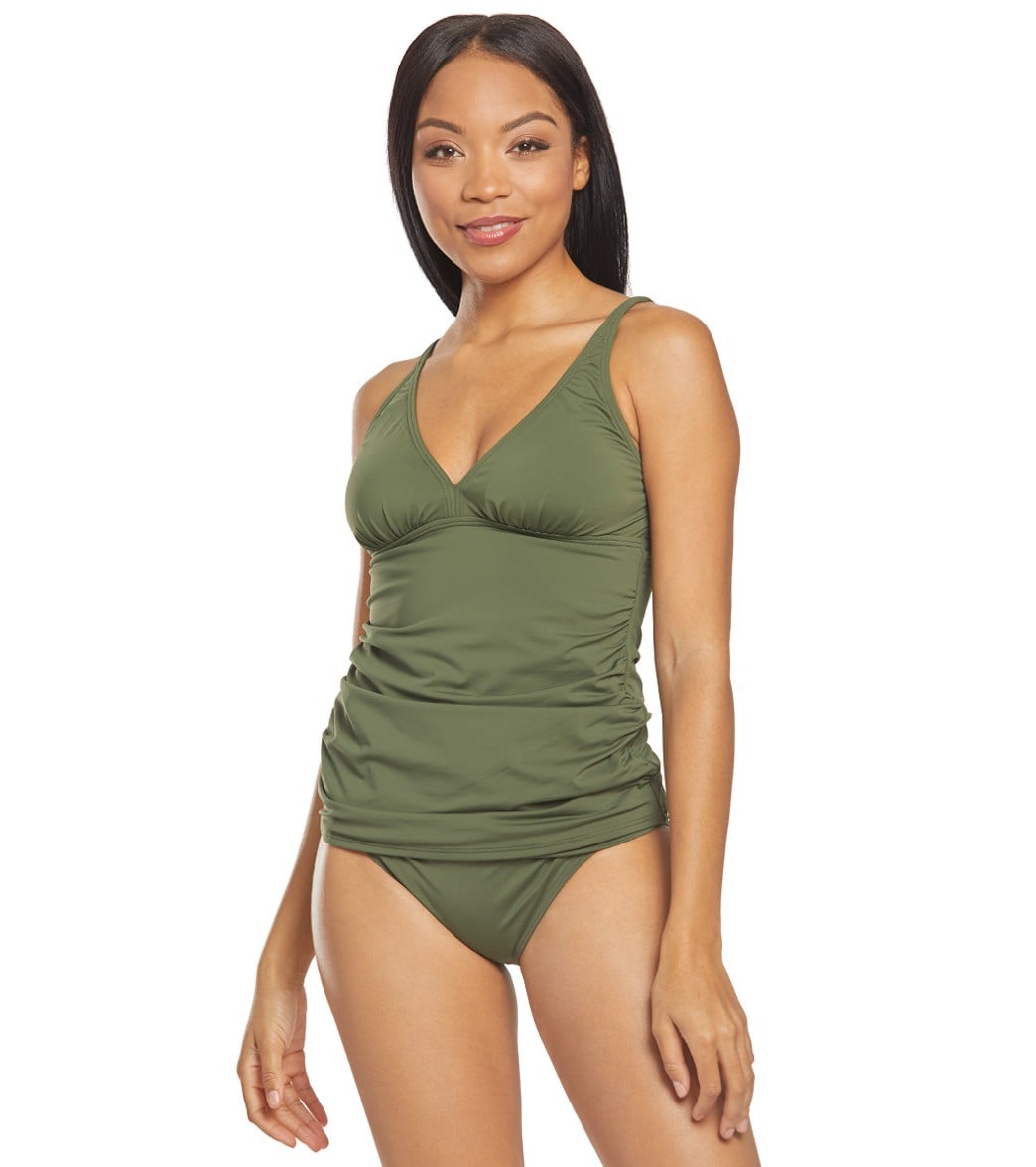 Tommy Bahama Pearl Solids V-Neck Tankini Top