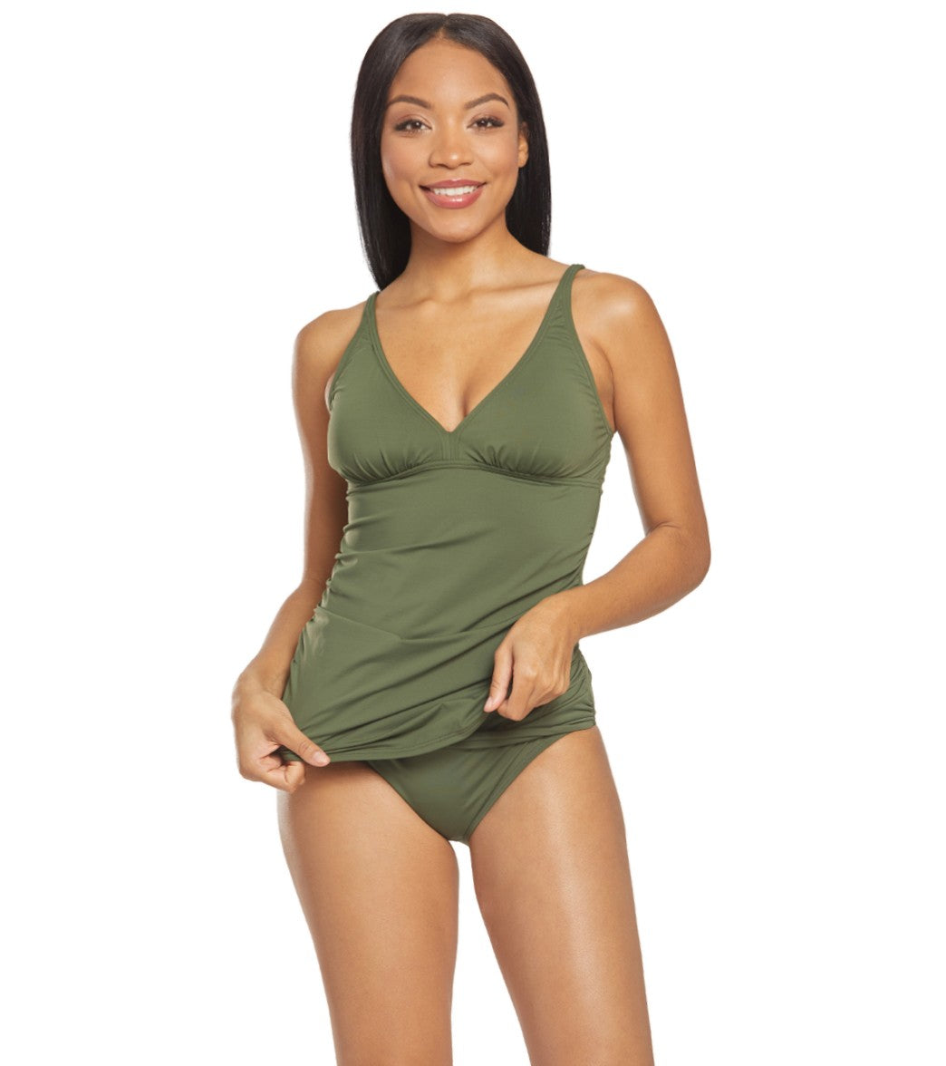 Tommy Bahama Pearl Solids V-Neck Tankini Top