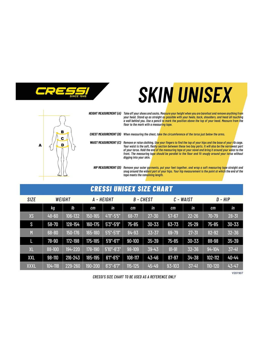 Cressi Unisex Skin Full Dive 1mm Suit
