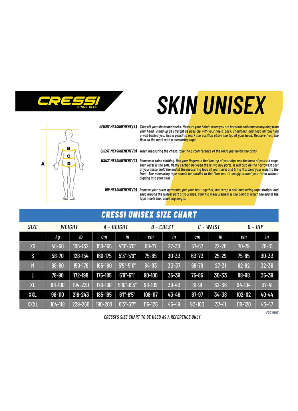 Cressi Unisex Skin Full Dive 1mm Suit
