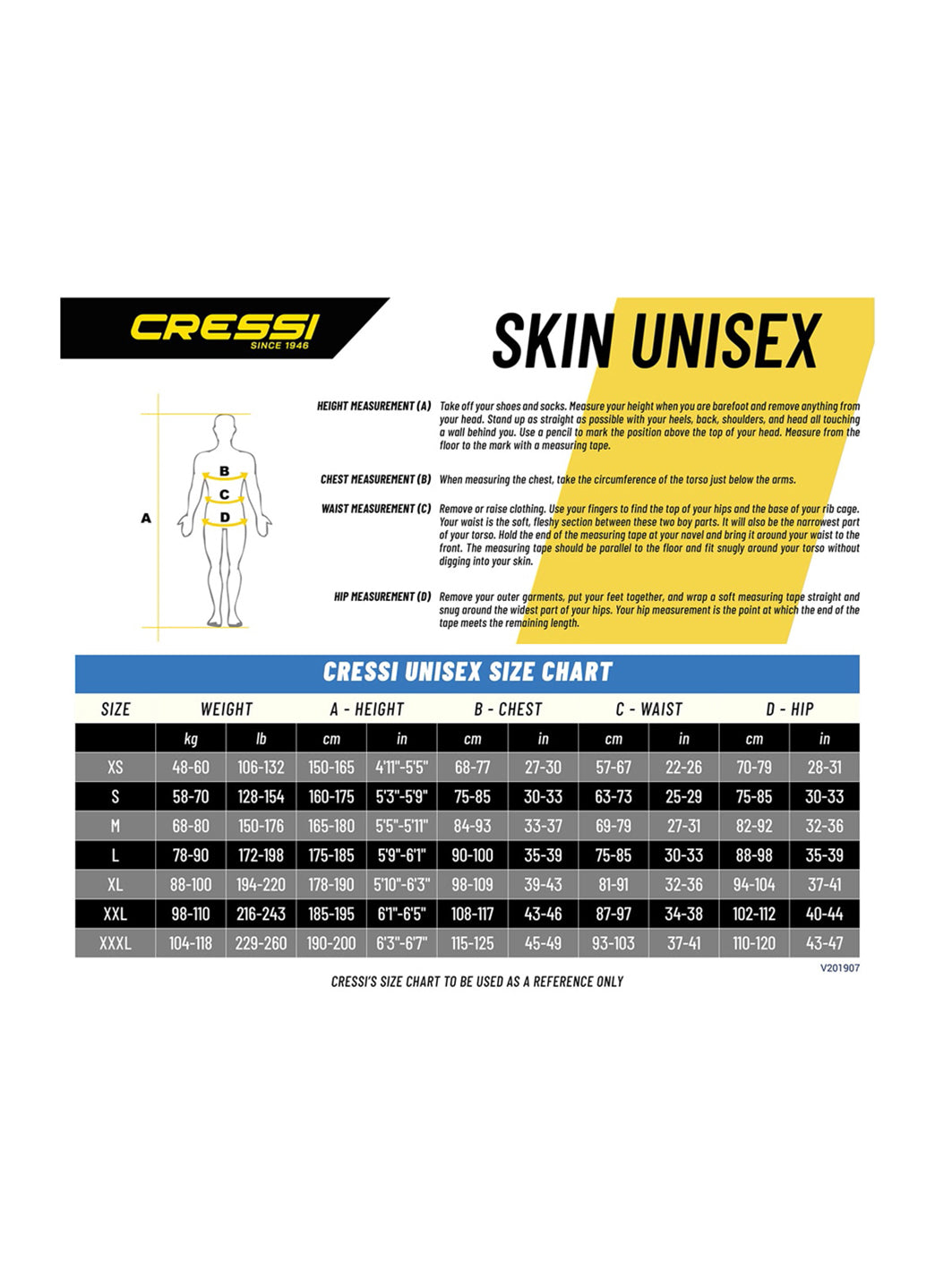 Cressi Unisex Skin Full Dive 1mm Suit