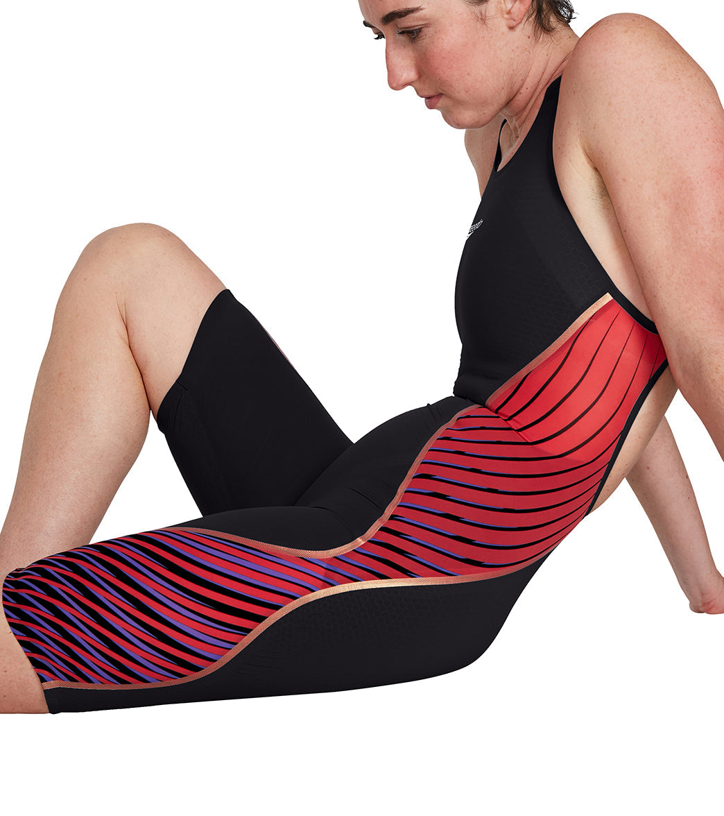 Speedo Women's Fastskin LZR Pure Intent Open Back Kneeskin Tech Suit Swimsuit