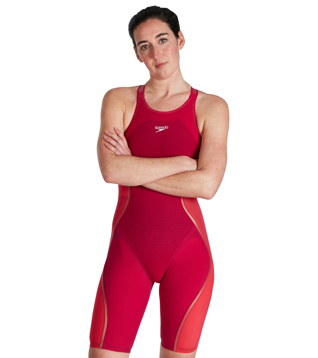 Speedo Women's Fastskin LZR Pure Intent Open Back Kneeskin Tech Suit Swimsuit