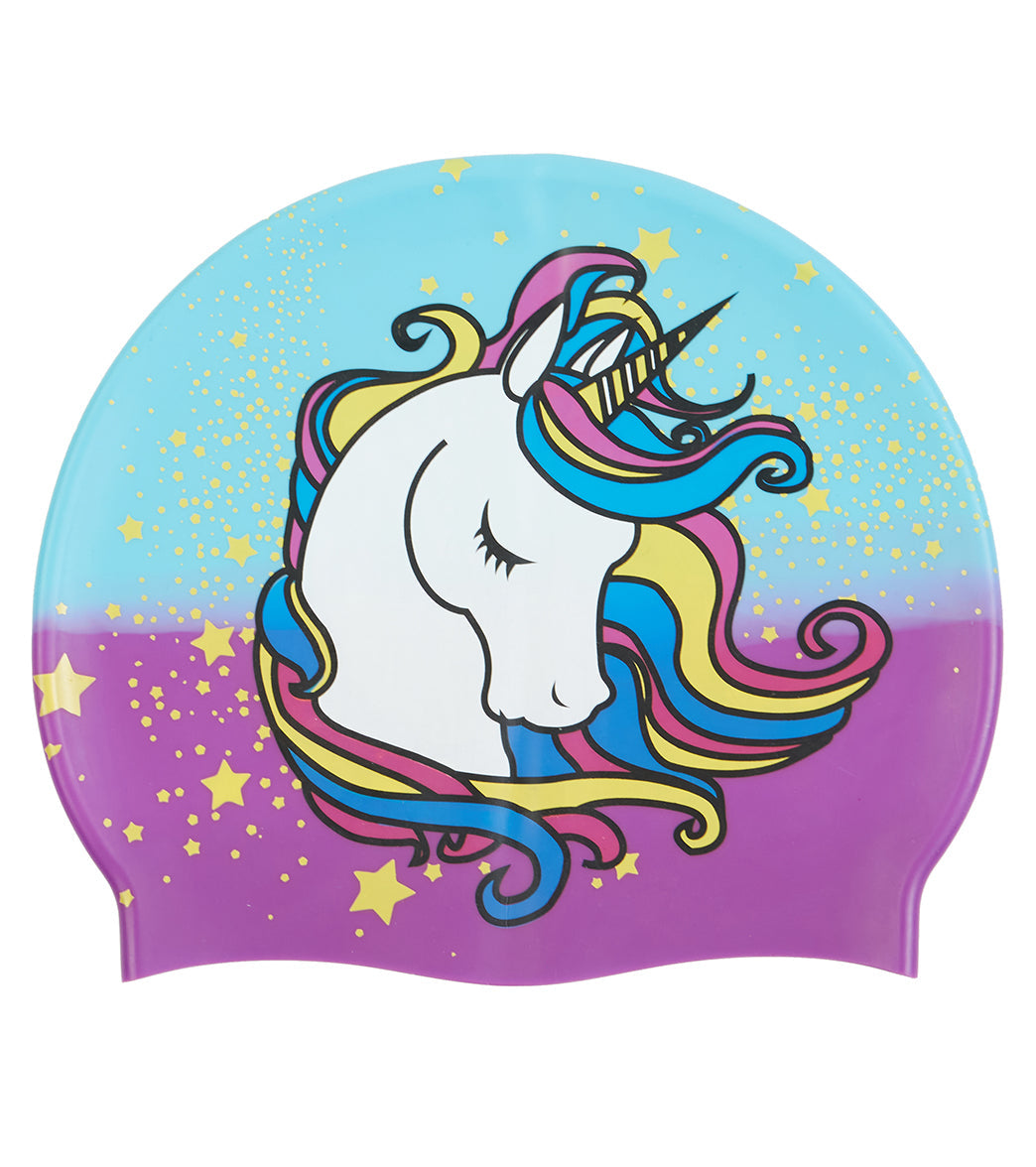 Sporti Unicorn Sparkle Silicone Swim Cap