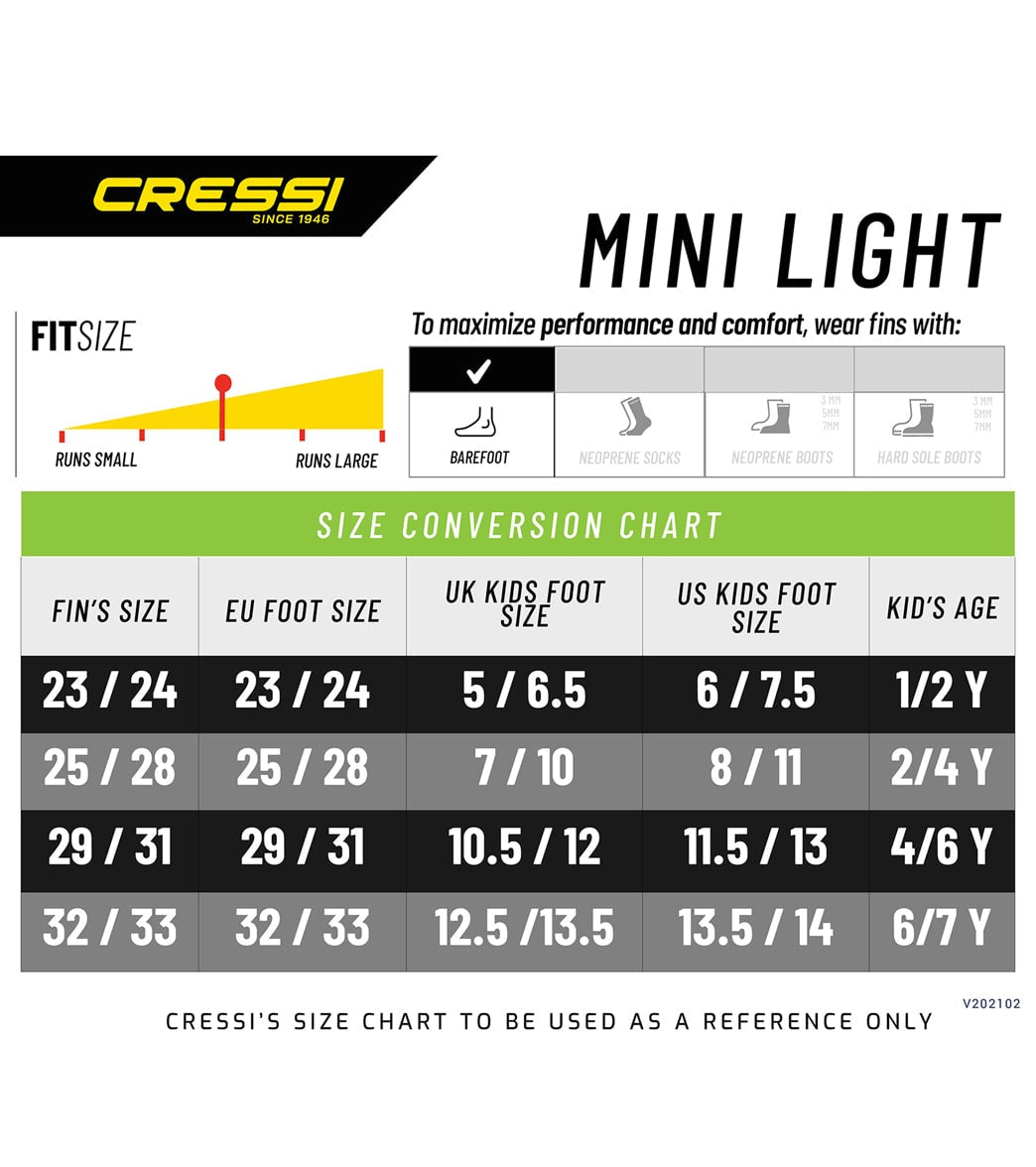 Cressi Kids Mini Light Floating Swim Fins