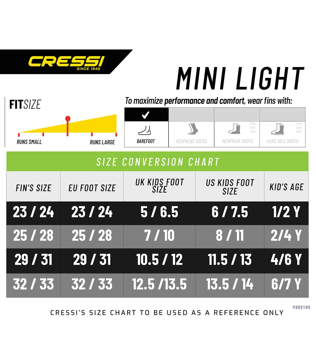 Cressi Kids Mini Light Floating Swim Fins
