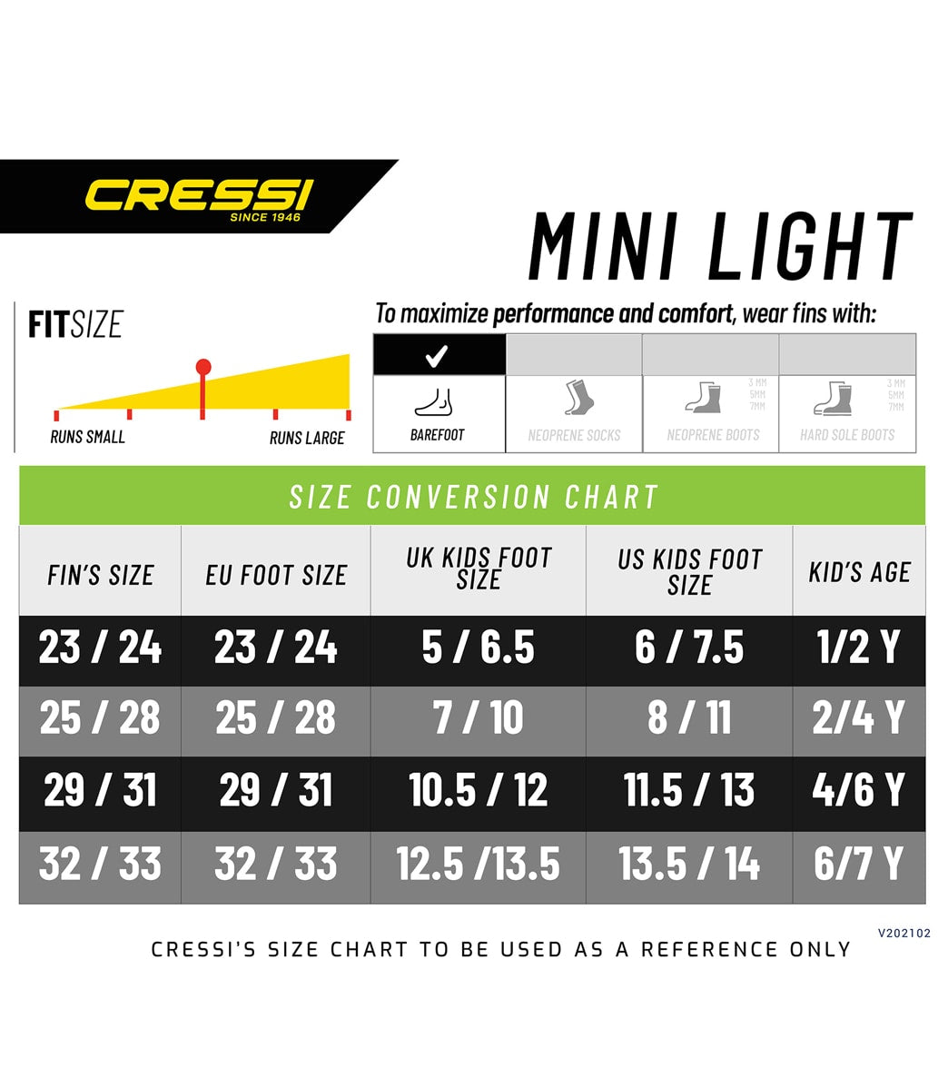 Cressi Kids Mini Light Floating Swim Fins