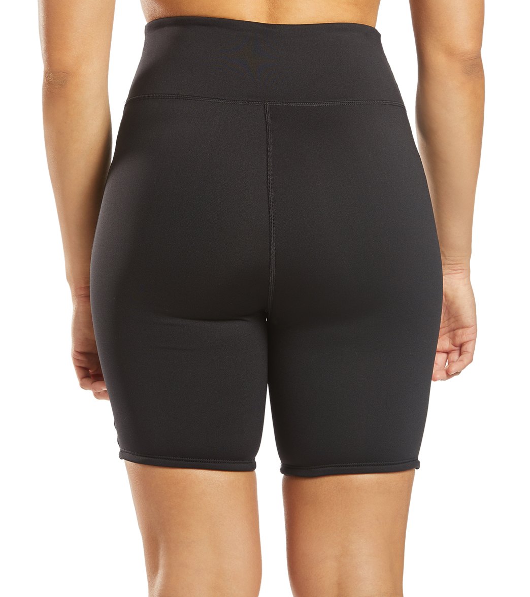 Beach House Solid Pace High Waisted Swim Biker Short