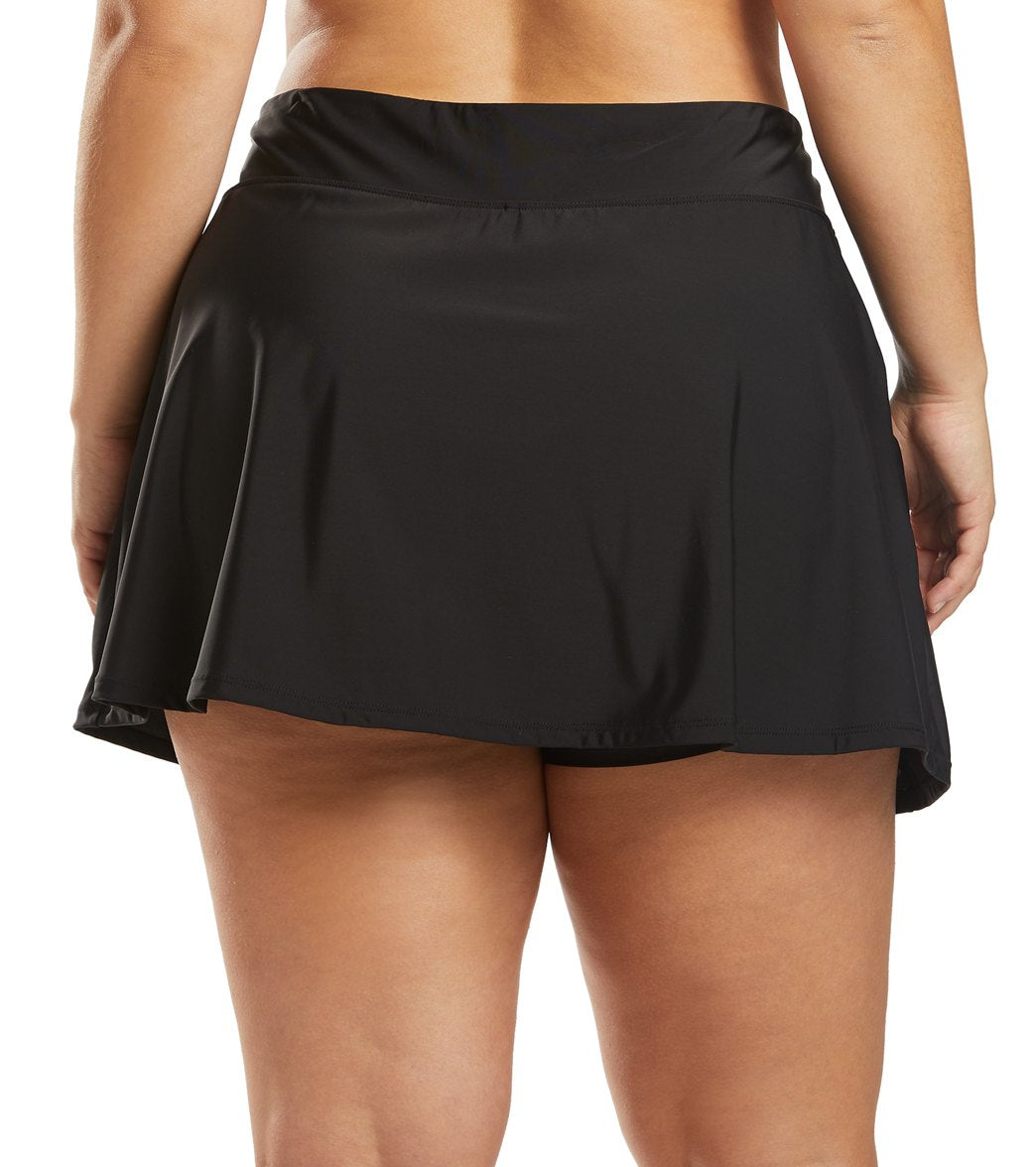 Penbrooke Plus Size Solid Swim Skort