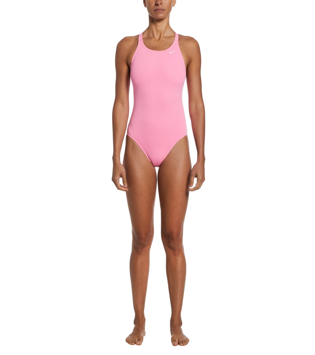 Nike Women's HydraStrong Solid Poly Fast Back One Piece Swimsuit