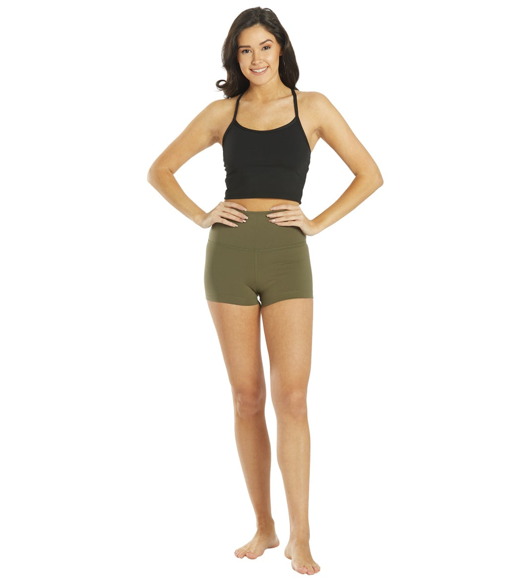 Everyday Yoga Uphold Solid High Waisted Hot Yoga shorts 1"