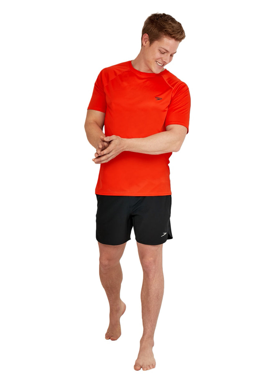 Speedo Active Men's Solid Easy Short Sleeve Swim Shirt