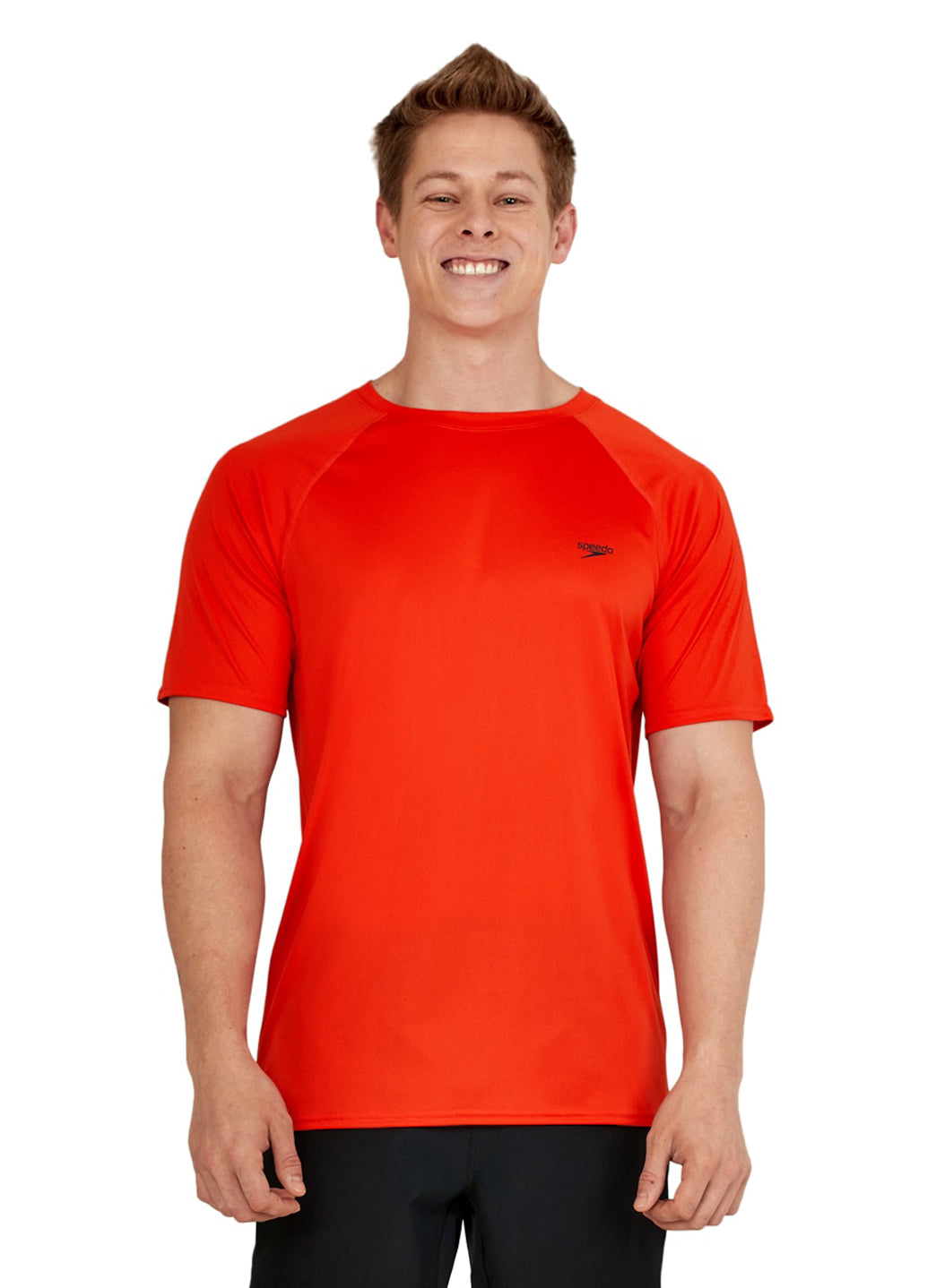 Speedo Active Men's Solid Easy Short Sleeve Swim Shirt