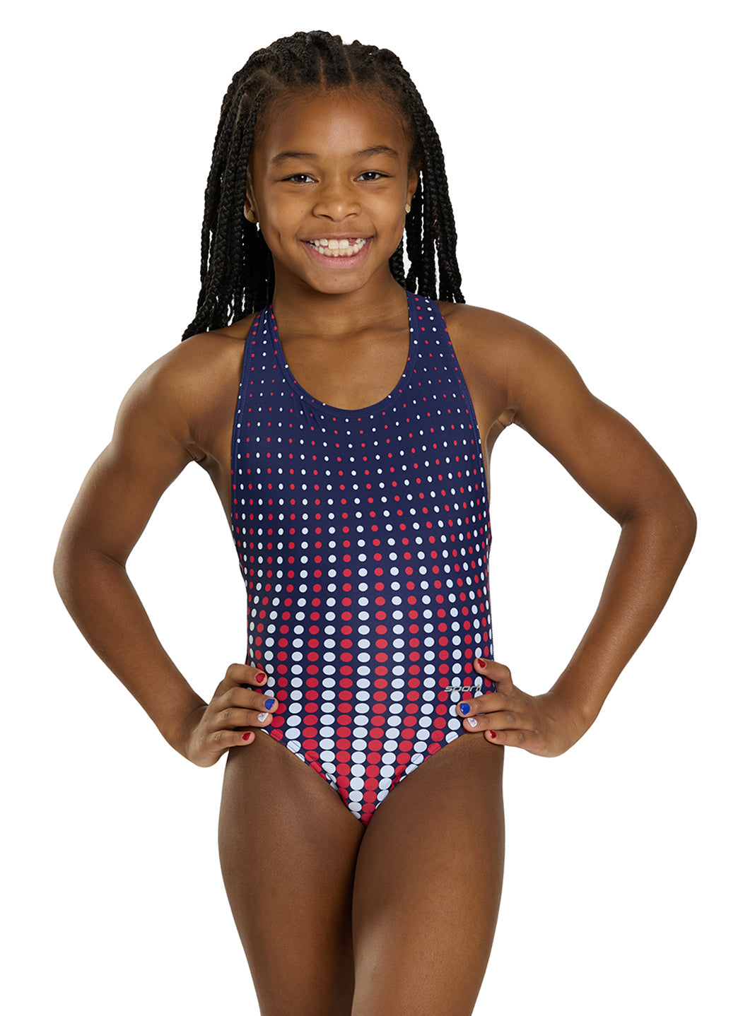 Sporti Molecule USA Wide Strap Cross Back One Piece Swimsuit (22-44)