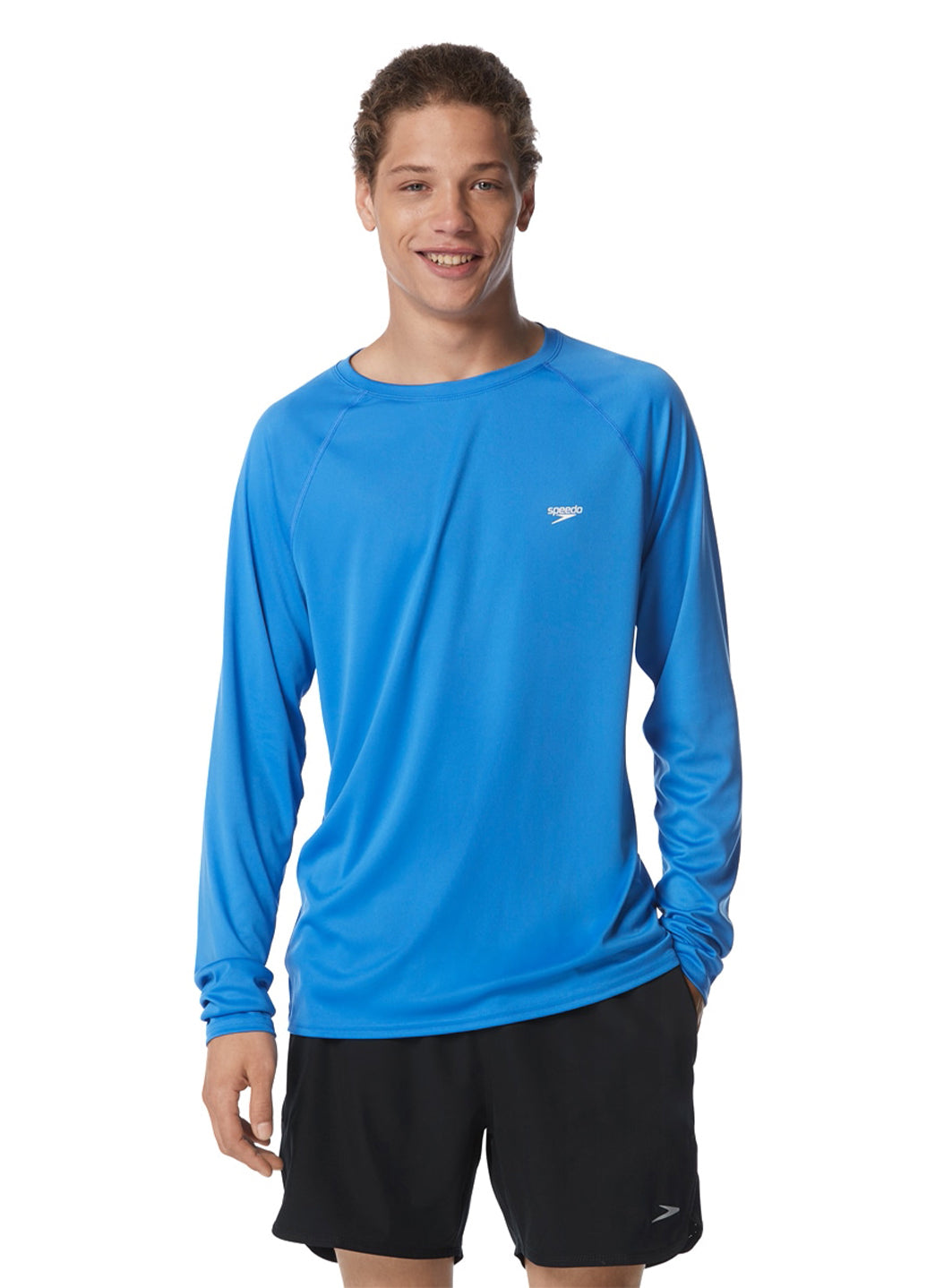Speedo Active Men's Solid Easy Long Sleeve Swim Shirt