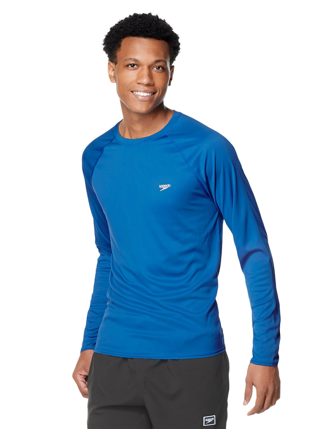 Speedo Active Men's Solid Easy Long Sleeve Swim Shirt
