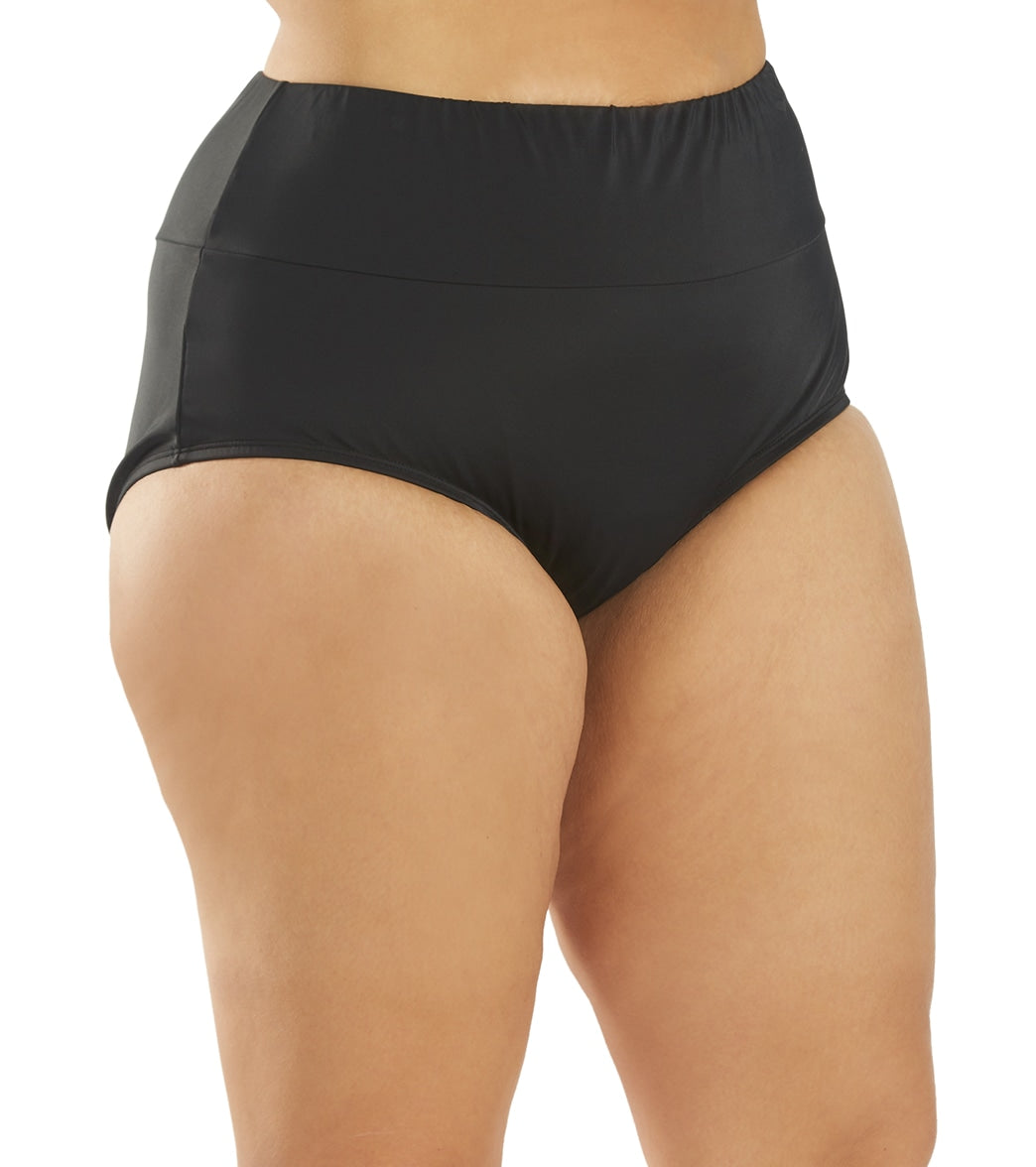 Maxine Plus Size Wide Band Full Bikini Bottom