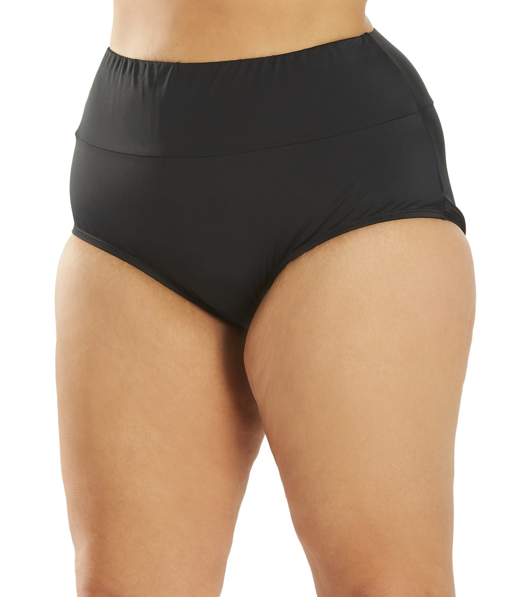 Maxine Plus Size Wide Band Full Bikini Bottom