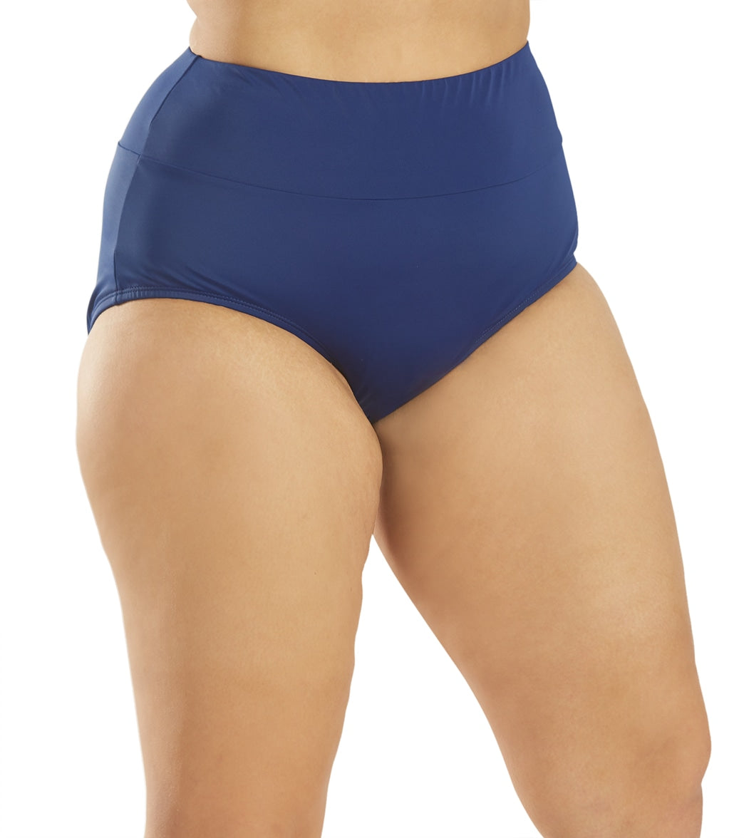 Maxine Plus Size Wide Band Full Bikini Bottom