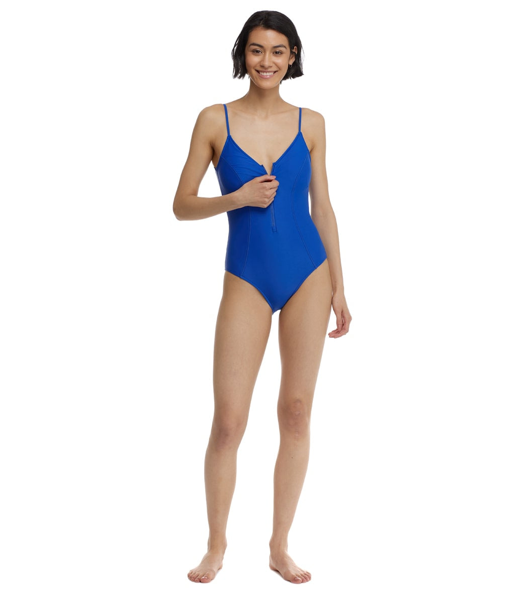 Body Glove Women's Smoothies Skylar Zip One Piece Swimsuit