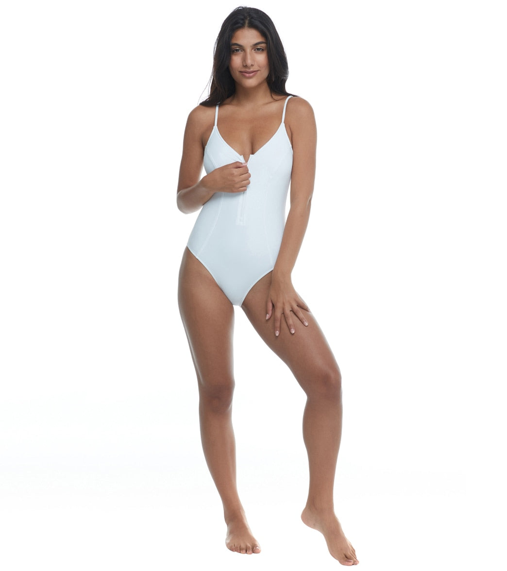 Body Glove Women's Smoothies Skylar Zip One Piece Swimsuit