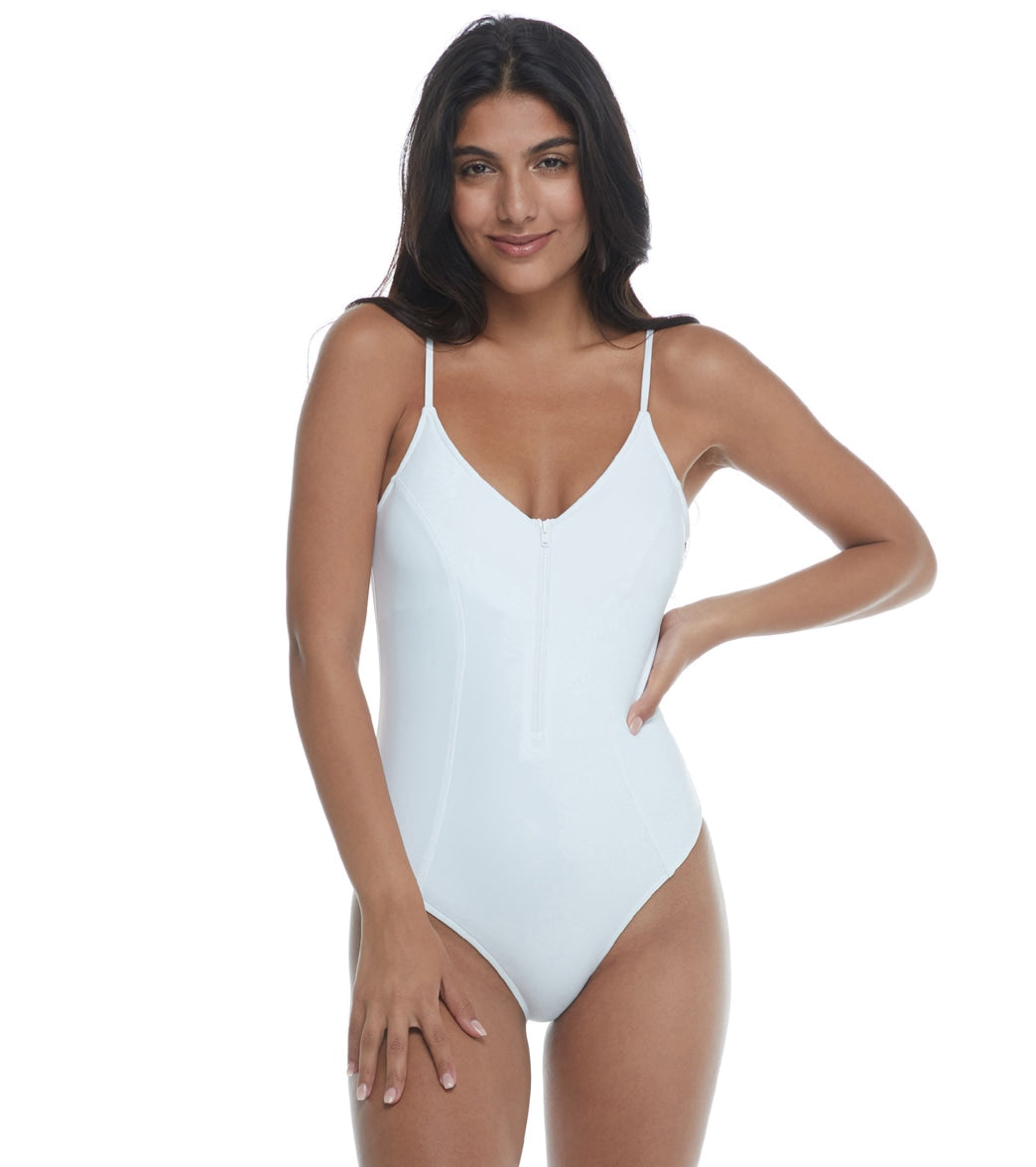 Body Glove Women's Smoothies Skylar Zip One Piece Swimsuit