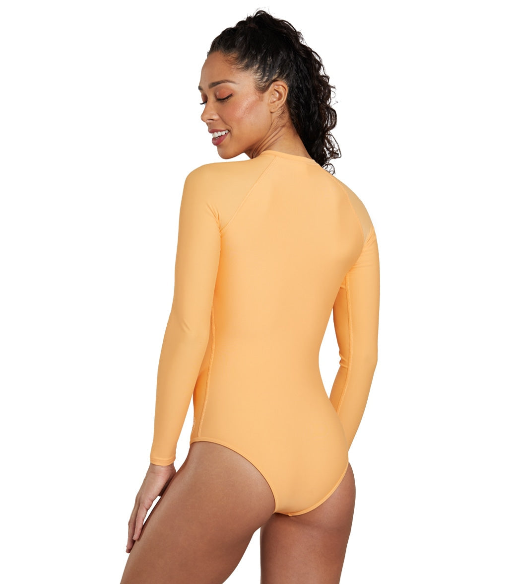 Body Glove Women's Smoothies Chanel Long Sleeve One Piece Swimsuit