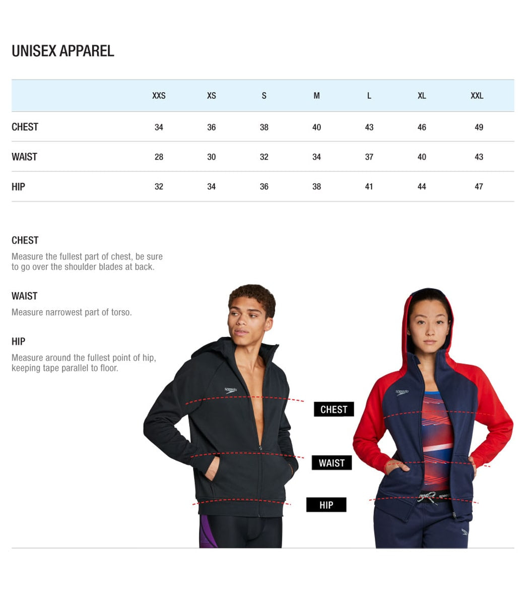 Speedo Unisex Long Sleeve Solid Hooded Shirt