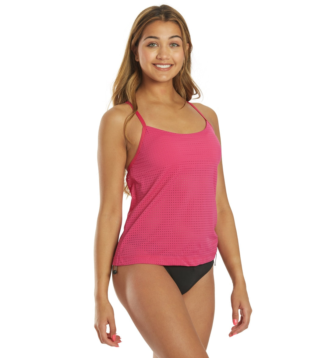 Nike Women's Chlorine Resistant Essential Layered Tankini Top