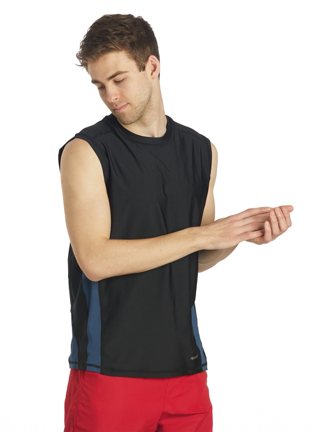 Sporti Men's Sleeveless UPF 50+ Comfort Fit Rash Guard