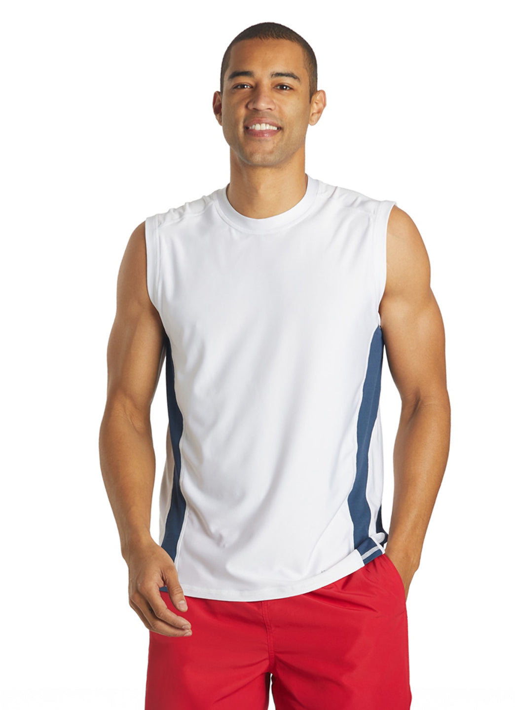 Sporti Men's Sleeveless UPF 50+ Comfort Fit Rash Guard