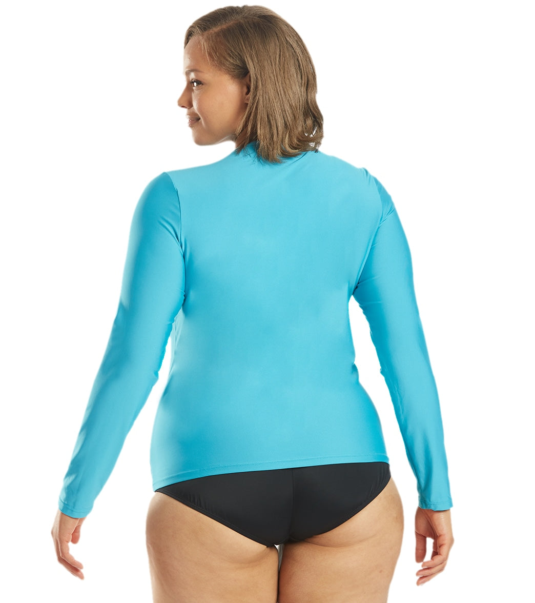 Sporti Women's Plus Size L/S UPF 50+ Comfort Fit Rash Guard