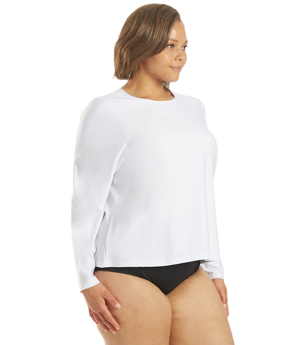 Sporti Women's Plus Size L/S UPF 50+ Comfort Fit Rash Guard
